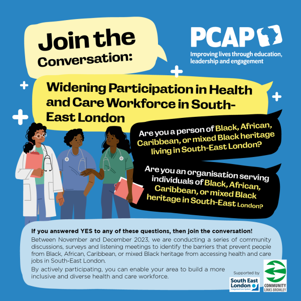 Join the Conversation: Widening Participation in Health and Care Workforce in South-East London